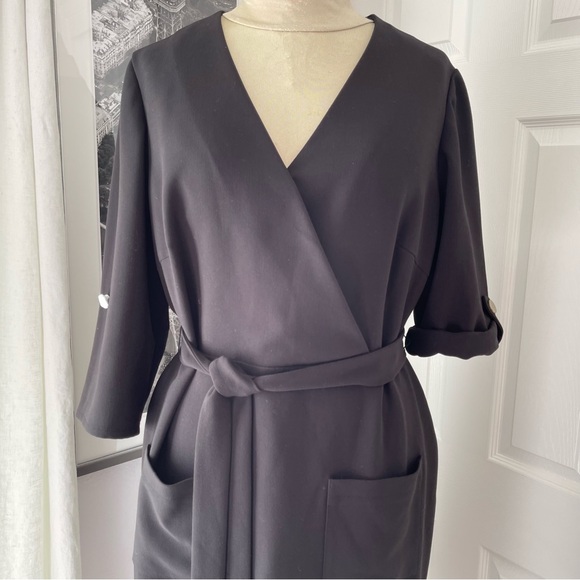 NWT Madeleine Black Dress With 3/4 Length Sleeves, Size 14 - Picture 9 of 14